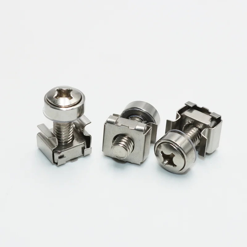 Durable Stainless Steel Rack Mount Fastener Set - M6*16 for Network and Server Equipment