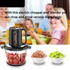 Electric Grinder Home 3L Glass Bowl Vegetable Chopper Meat Mincer Stirring Machine Maker Blender Large Capacity Kitchen Utensils 2