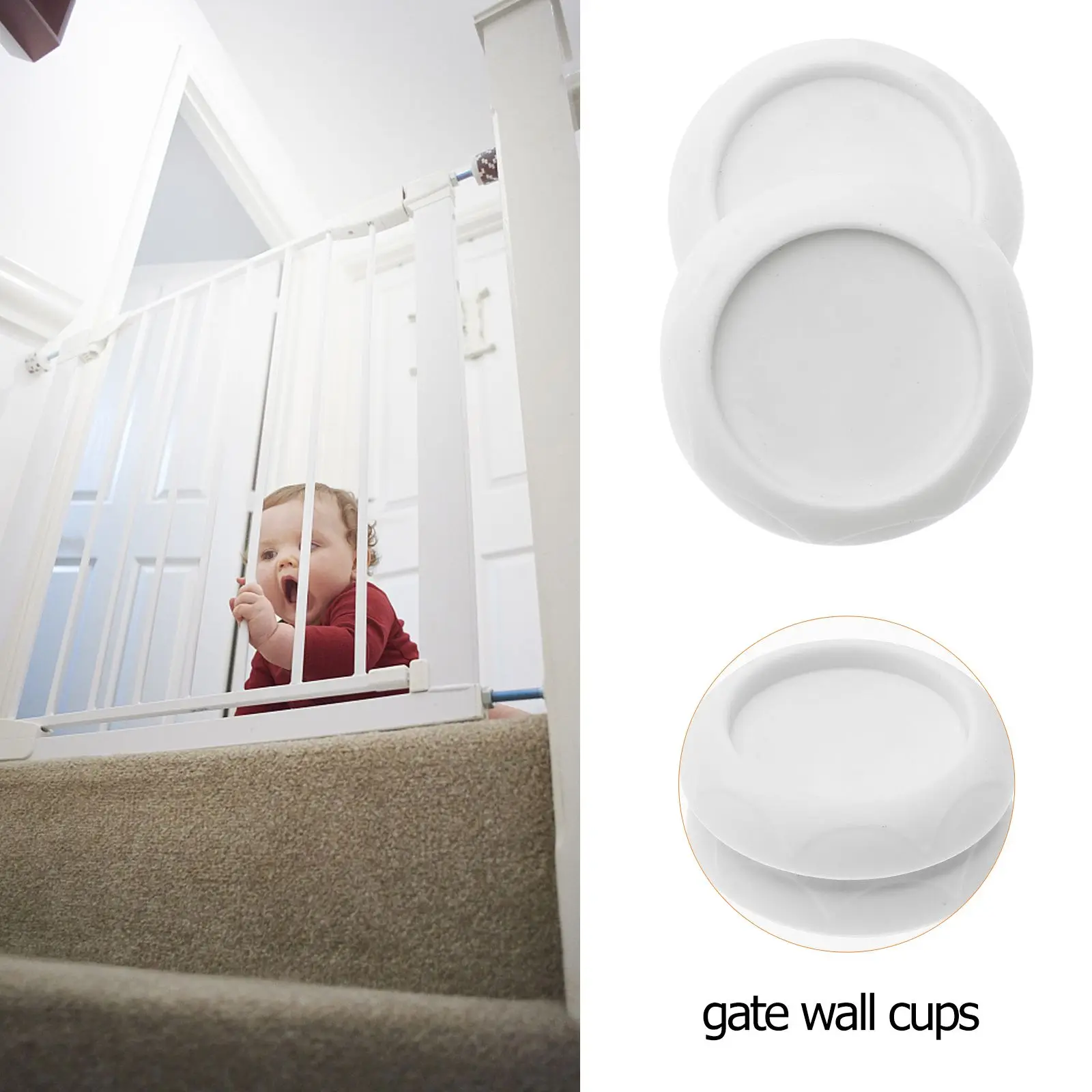 2pcs Gate Wall Protector Wall Cups Silicone Non Door Bumpers Easy Installation No Damage Halloween Gift