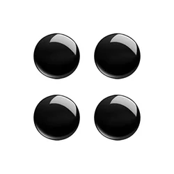 Door Lock Keyhole Trim Protective Stickers - 4Pc Set of Decorative Cover Rings & Auto Door Accessories (Black)