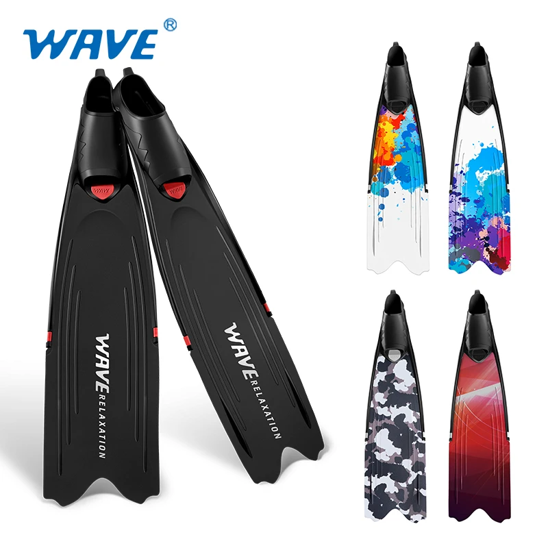 

Season Sale Swimming Fins Full Silicone Snorkeling Diving Flippers long freediving fins