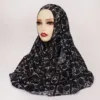 1 pièces Ramadan Hijab imprimé léopard femmes bohème aquarelle doux musulman Hijabs Floral respirant châle enveloppement écharpe foulard chaud