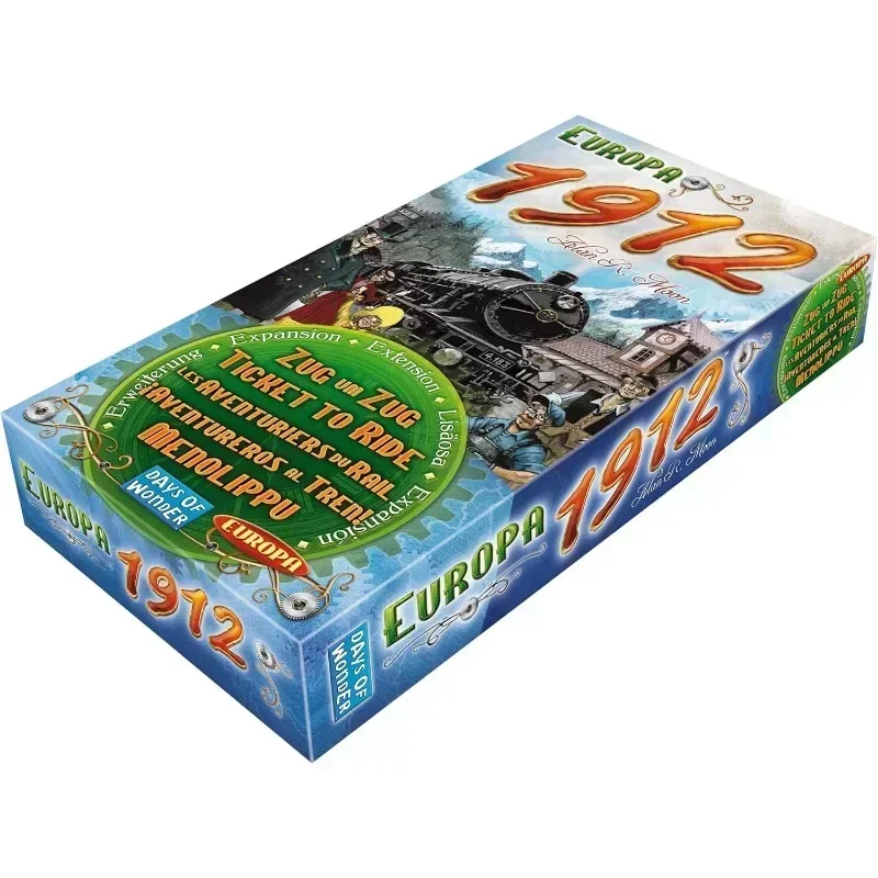 Ticket To Ride Europa 1912 Board Game EXPANSION Train Route-Building Strategy Game Party Play Cards Plot Board