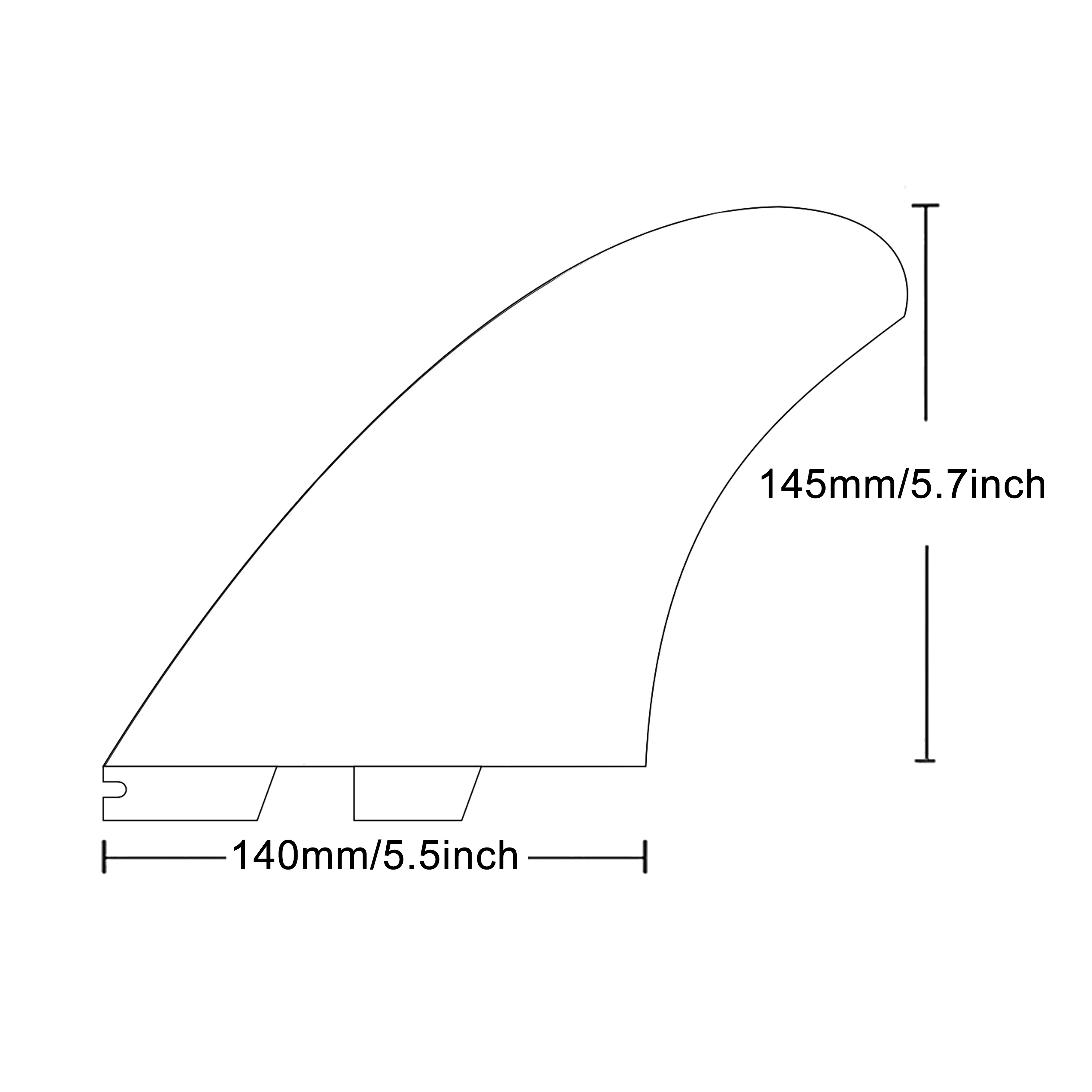 Surf Twin Fins FCS 2 Twin Tab II Fiberglass Large Size Full Fiberglass Surfboard Side Fins Single Tab Fin 2PCS/SET surfboard fin