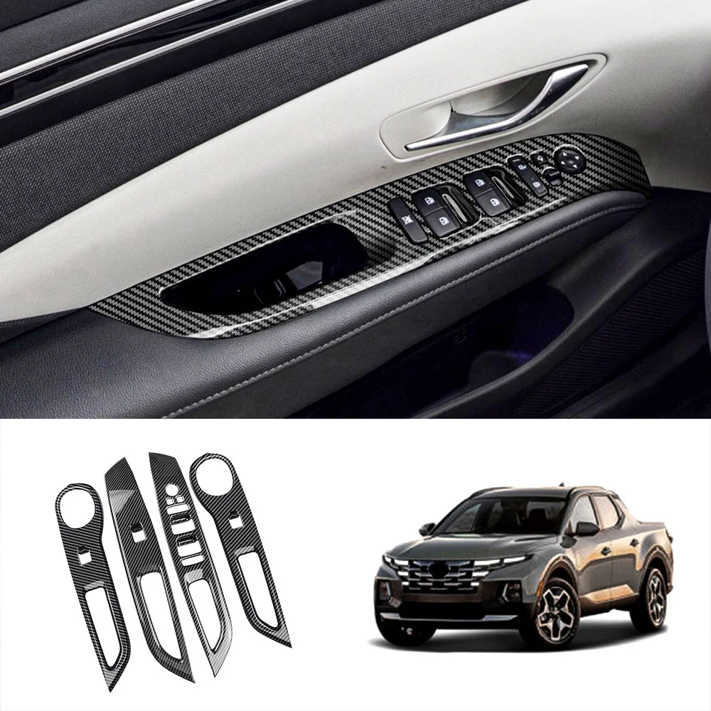 AutoAccessoriesForHyundaiSantaCruz20222023CarbonFiberDecal