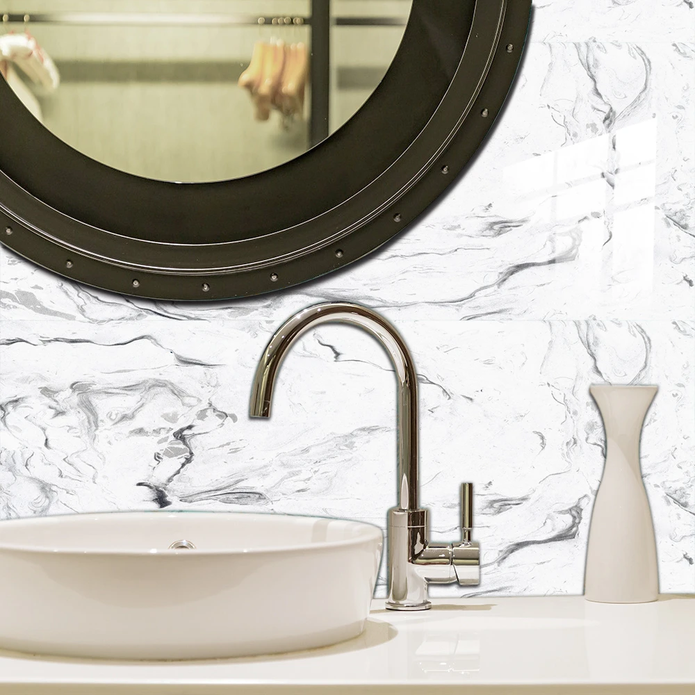 Grey White Crystal Hard Film Tile Wall Stickers Transfers Covers