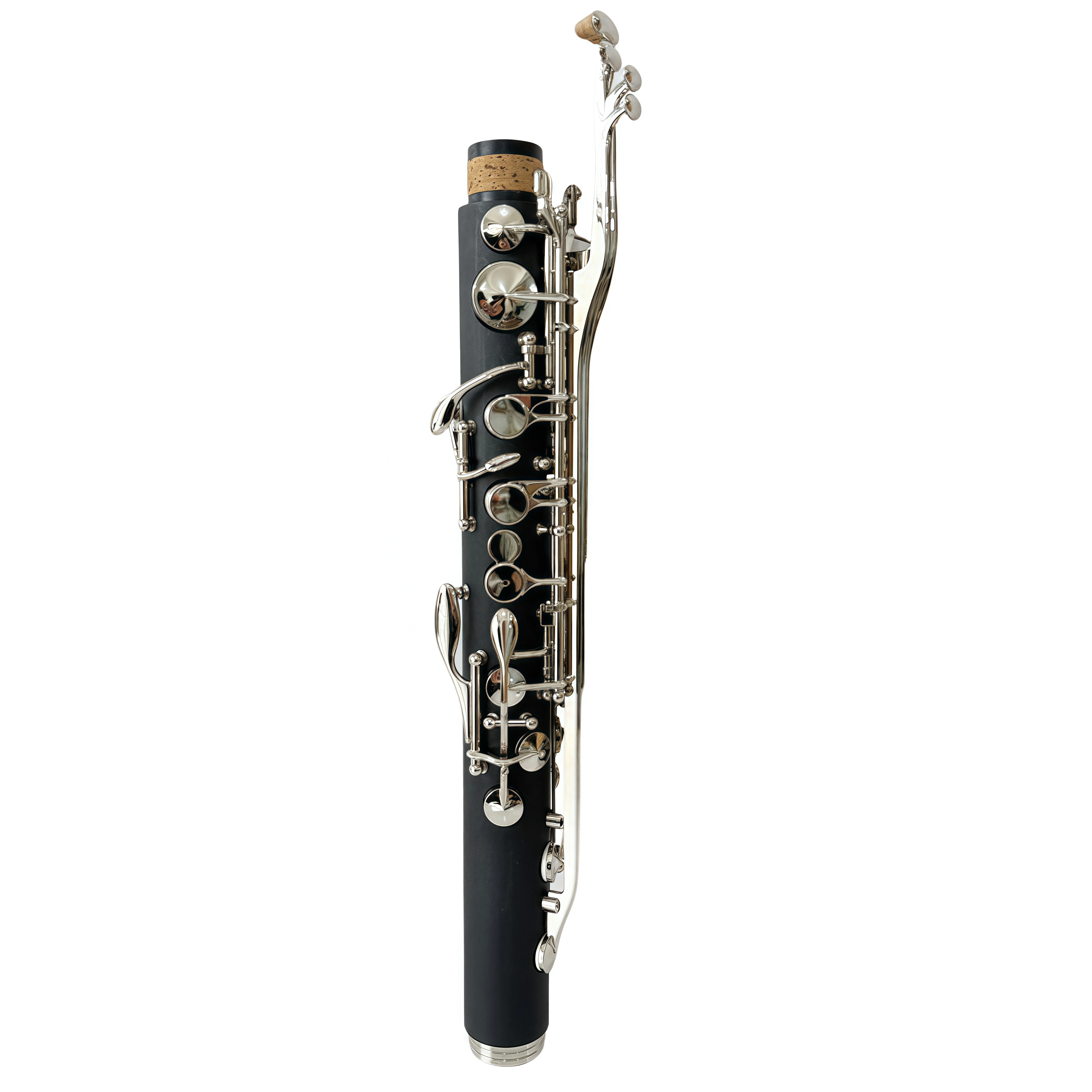 Professional Bass Clarinet Low C Bb Key Clarinet with Case Nickel Plated keys