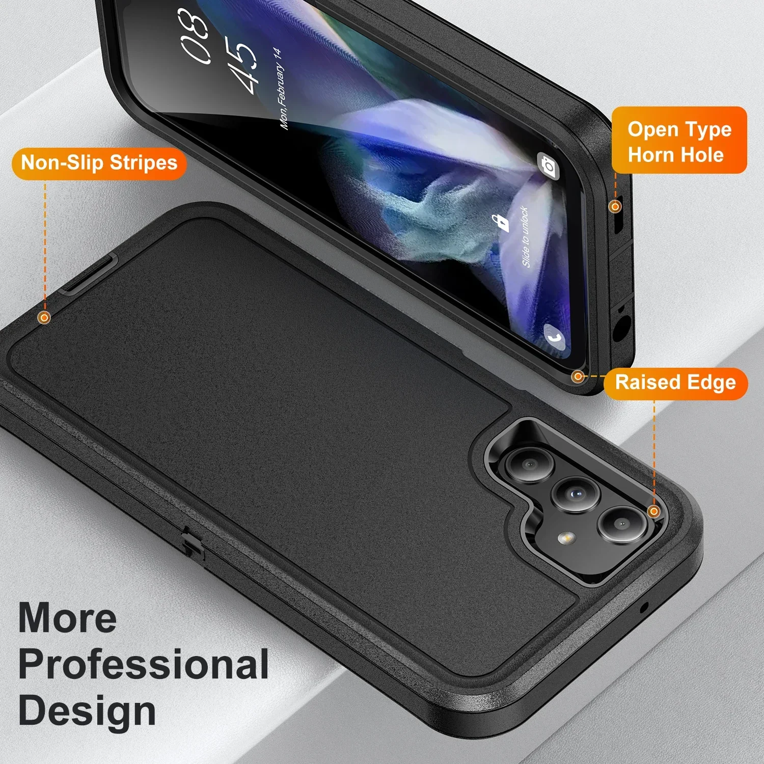 Luxury 3-in-1 Armor Bumper Hard Protective Phone Case