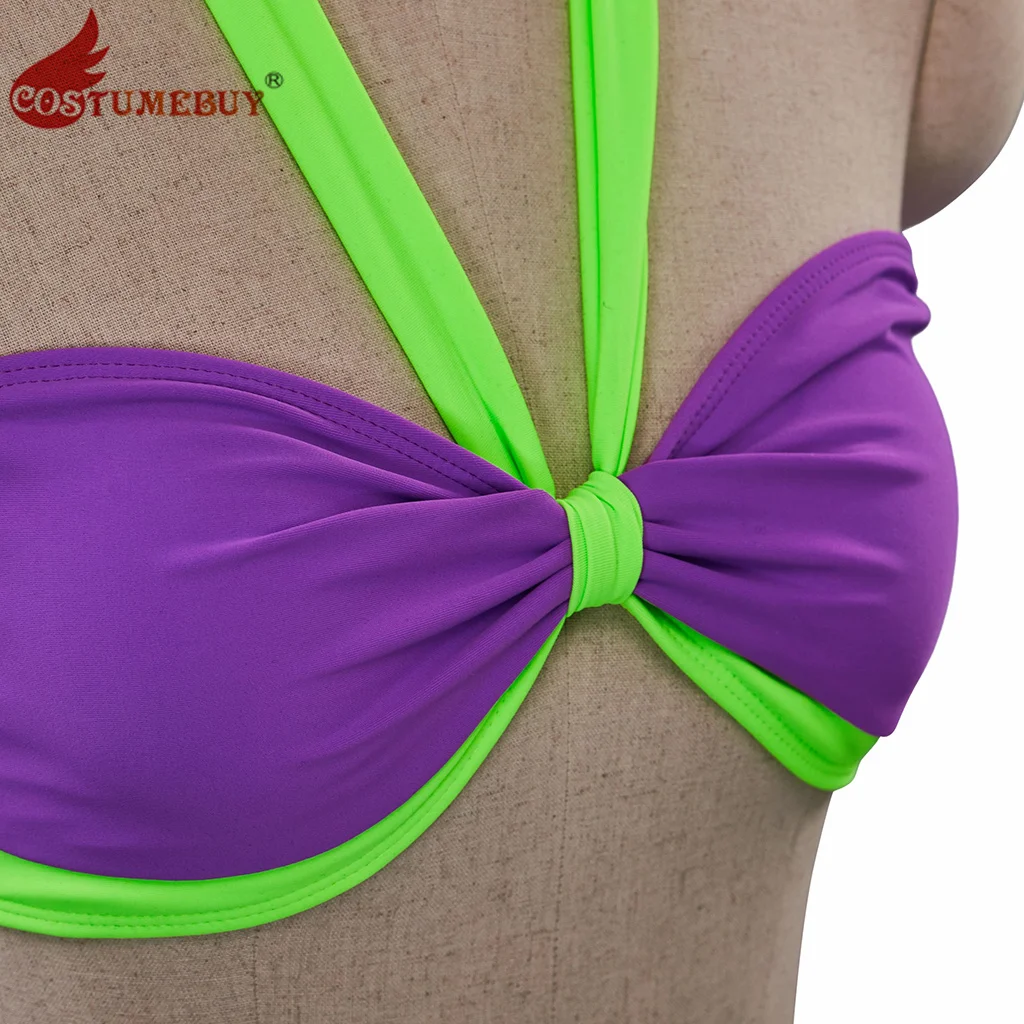 Daphne Cosplay Costume Daphne Bikini Sexy Purple Swimsuit Two Piece Set Bathing Suit