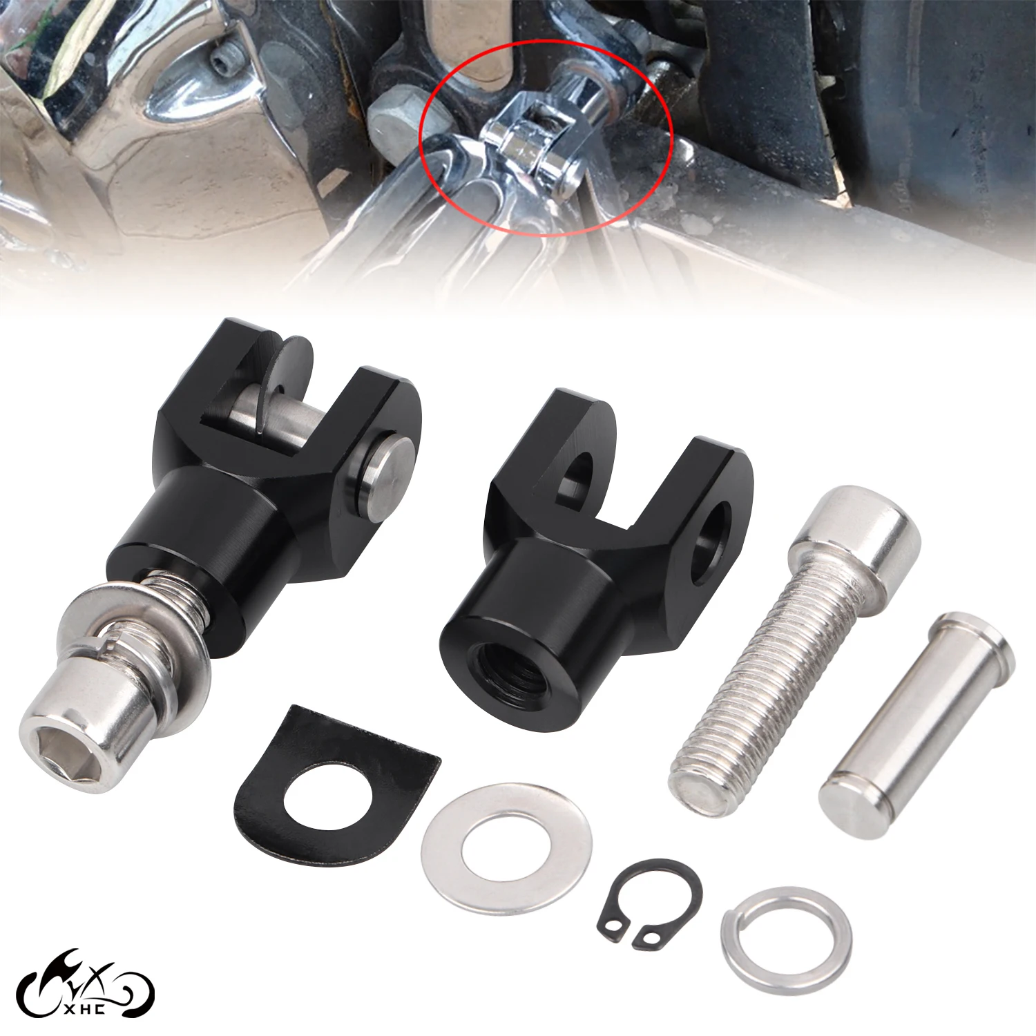 Footrest Rear Passenger Foot Peg Support Mount Clevis Kit For Harley