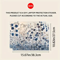 Floral Pattern Scratch Resistant Sticker Set - Durable DIY Art for Various Surfaces (2 - Pack) (2PCS)