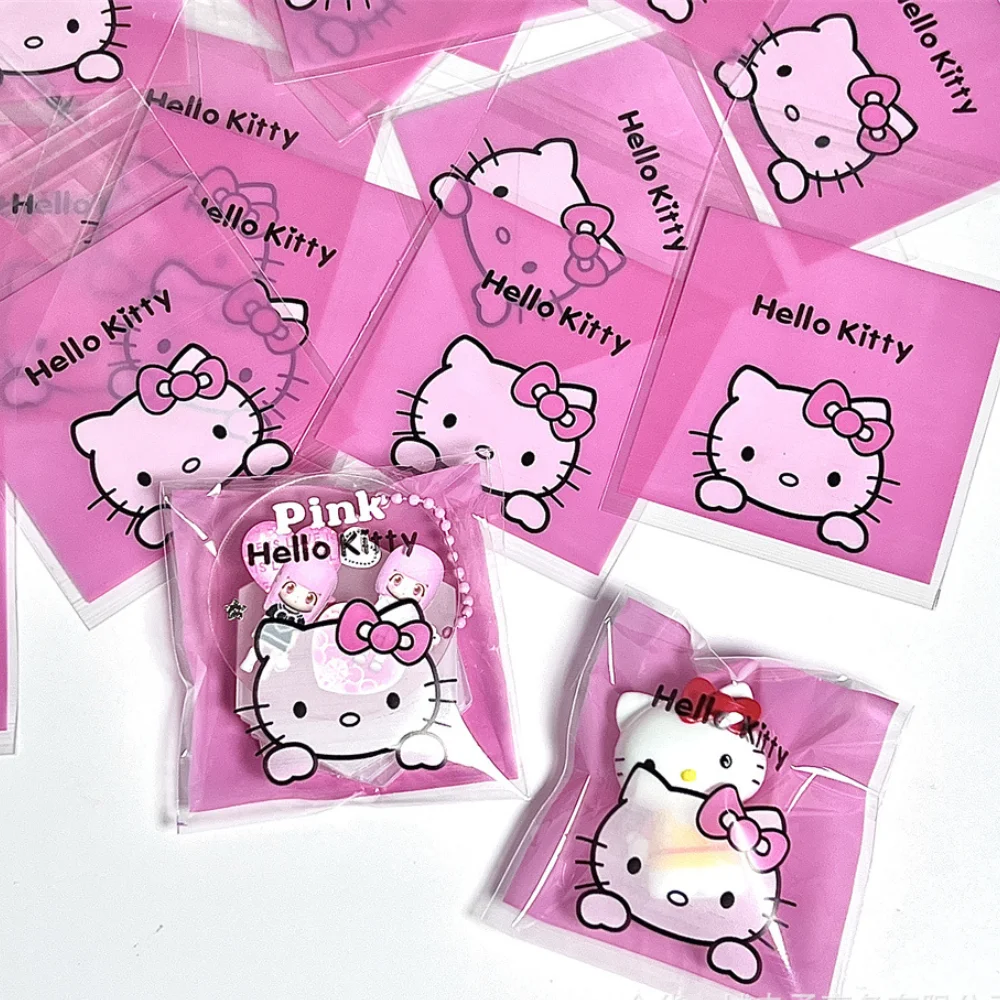 

100/200 шт., самозапечатывающиеся пакеты Hello Kitty