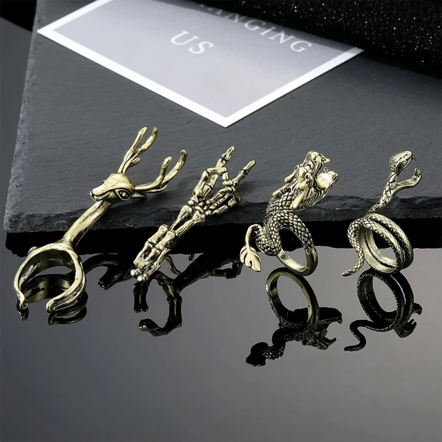 1pc Creative Dragon Design Alloy Cigarette Holder Ring For Men's Daily Use