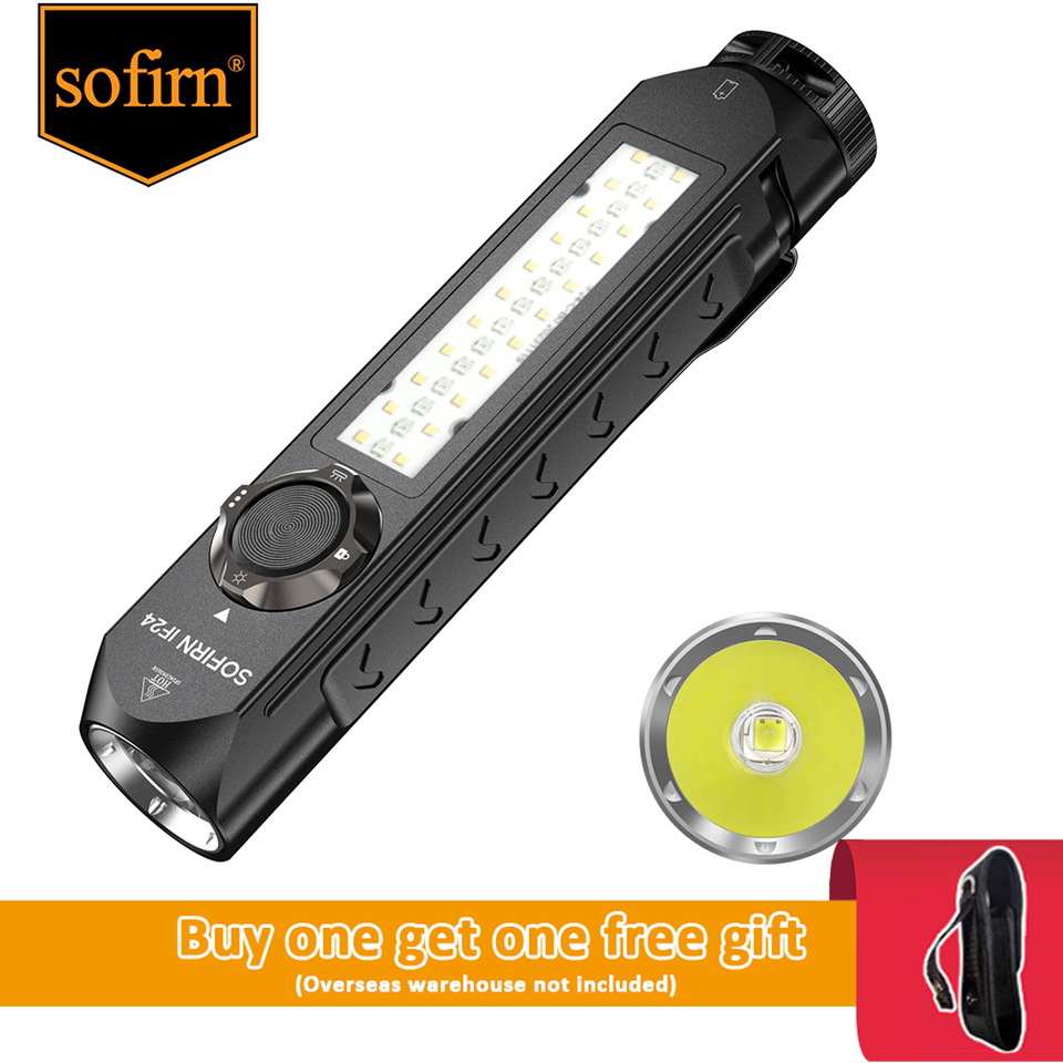 Sofirn IF24 RGB Powerful SST40 LED 2000Lm Flashlight 18650 Rechargeable Waterproof Rotary Switch Torch with Magnetic Tailcap