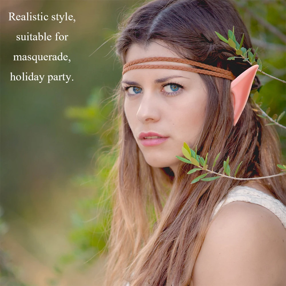 2 teile/satz Geheimnisvolle Engel Elf Ohren Ohren für Fee Cosplay Kostüm Zubehör Halloween Dekoration Foto Requisiten Spiele Für Erwachsene – Detail 5