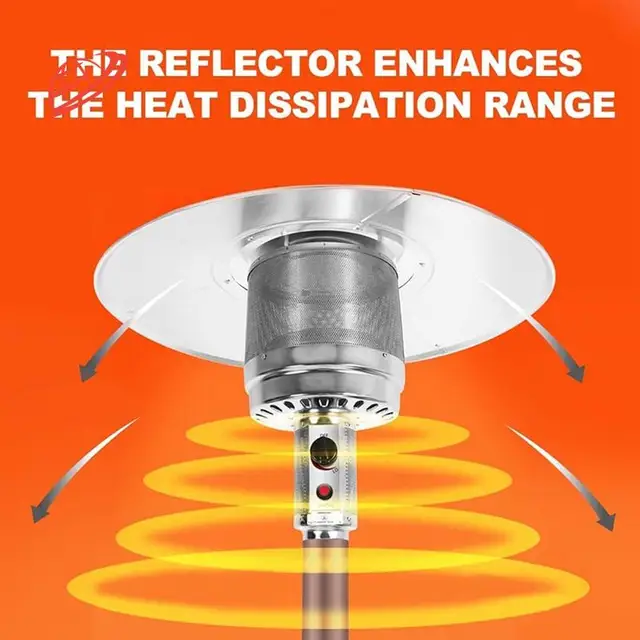 A25F-Patio Heater Shield Replacement Accessories, Top Shield Reflector Aluminum Winter Heater Shield Reflector For Outdoor 1