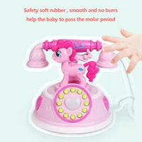 Kids Telephone Early Educational Toy with LED Light Sound Music for Children Boys Girls Birthday Christmas Gifts 2