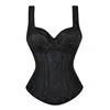 105577-1940d7.jpg Corset femme avec bretelles noir surbuste Corsets gilet grande taille Steampunk Corsets et Bustiers à lacets désossé Jacquard haut Corset