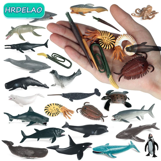 6 poisson animal mer figurine en plastique jouet enfant pas cher 