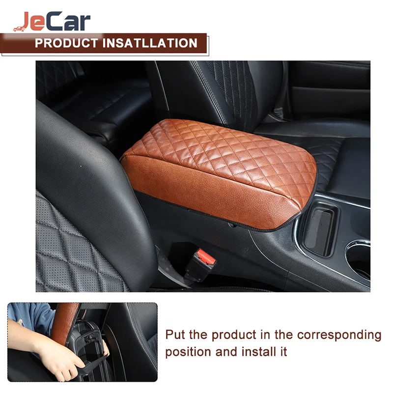 JeCar Leather Car Armrest Box Mat Protector Cover Center Console Arm Rest  Pad For Dodge Durango 2011 Up Car Interior Accessories AliExpress