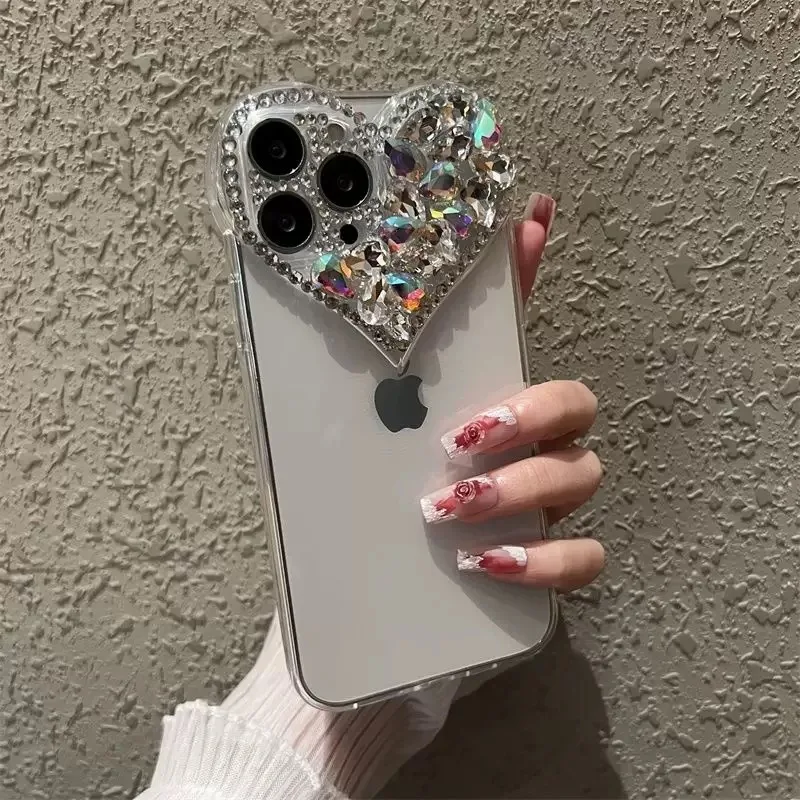 Candy Blink 3D Diamond Heart StyleSoft Phone Case Cover
