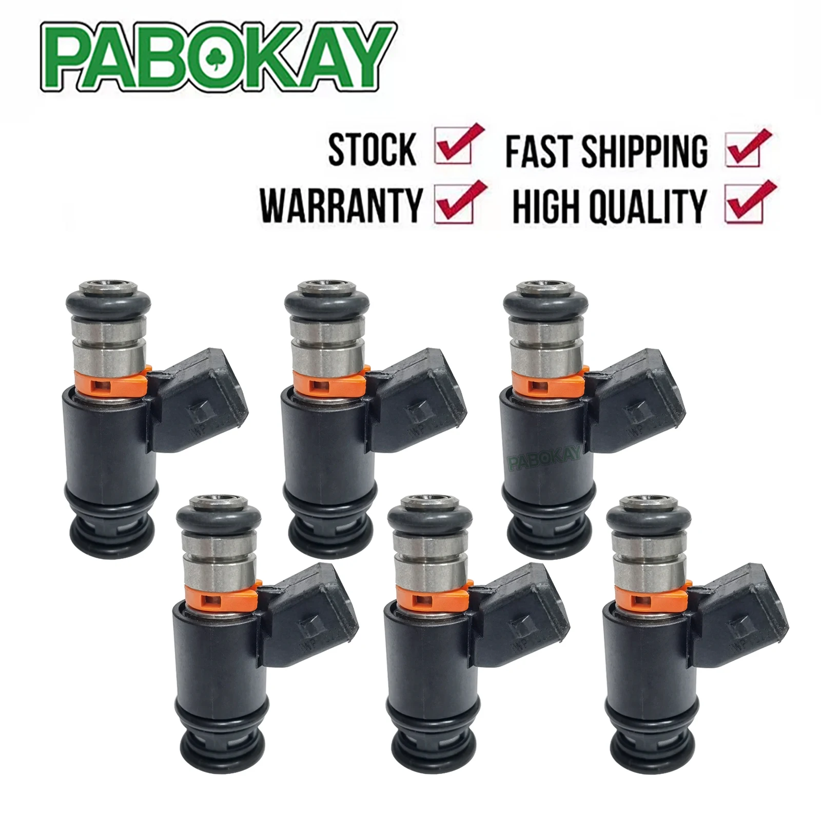 

6 pieces x Fuel injector for VW Golf Jetta EuroVan 2.8 V6 IWP022 IWP-022 805000348303 021906031D FJ573 M739 4J1612