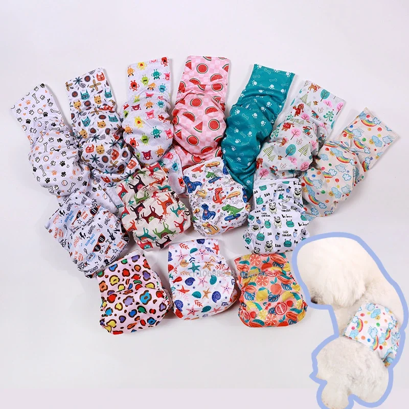 Washable Reusable Dog Diapers Male Physiological Pants Cotton Belly Wrap Band for Large Small Medium Dog