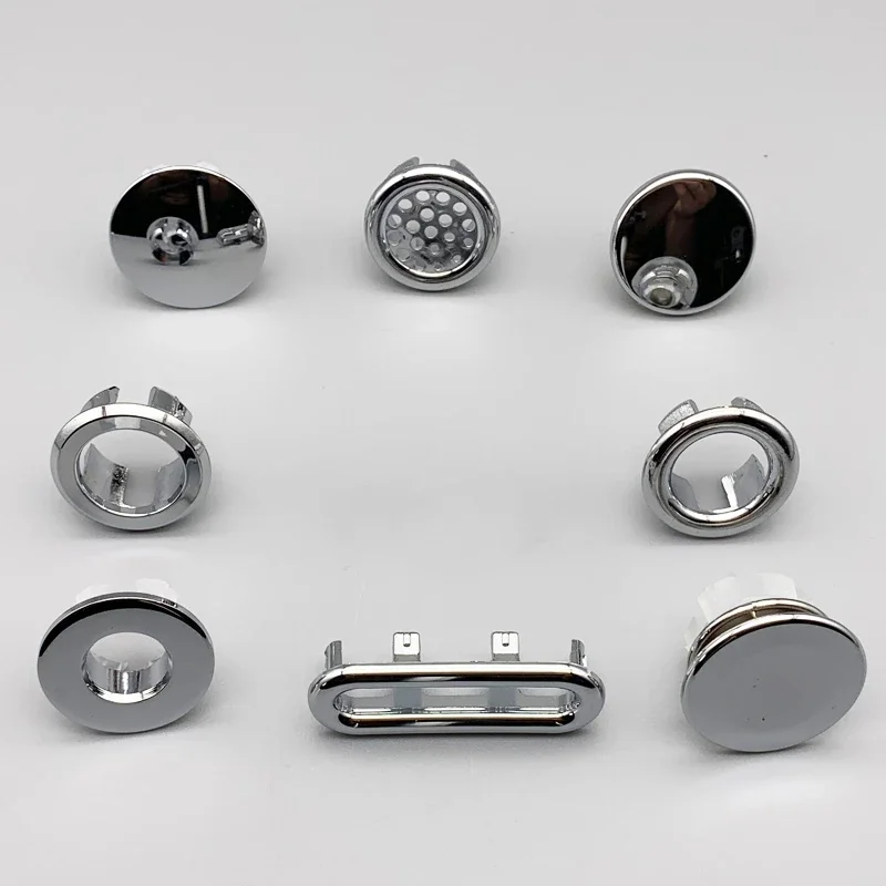 Bathroom Sink Hole Overflow Cover Basin Silver Trim Bath Drain Insert Replacement Hole Cover Cap Wash Basin Overflow Ring Plug sink overflow cover,bathroom sink overflow cover