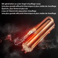 Chauffe-eau électrique intelligent Chauffe-eau sans réservoir Machine de bain chaude rapide domestique Appartement Hôtel Salle De Bains Douche Chaude Affichage anglais LED Régulation de puissance à trois vitesses 4