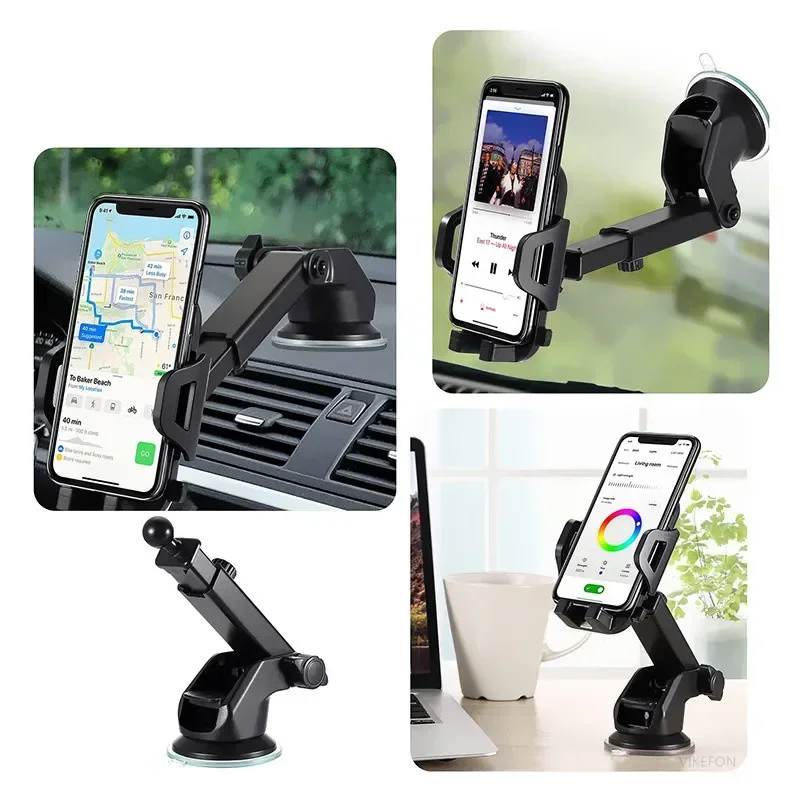 Adjustable suction-cup car phone holder supplier detail 9