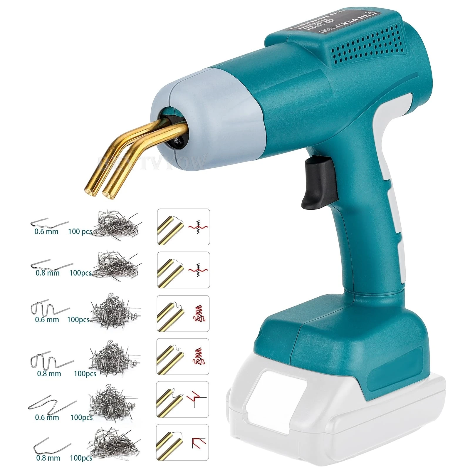 Cordless Plastic Welder Gun Compatible with Makita 18V Battery with 600PCs Hot S