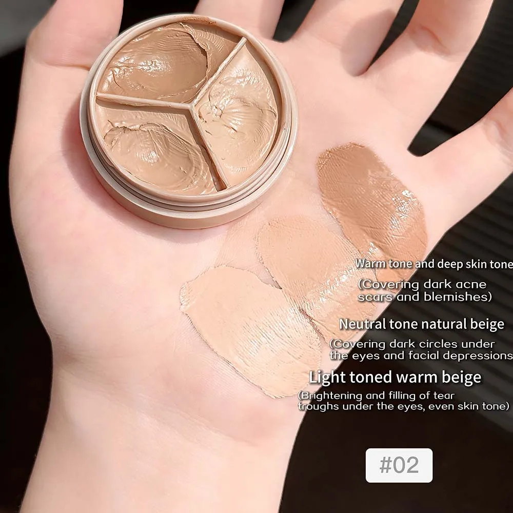 Tei-color Natural Silky Moisturizing Concealer Cream for Flawless Coverage and Radiant Finish