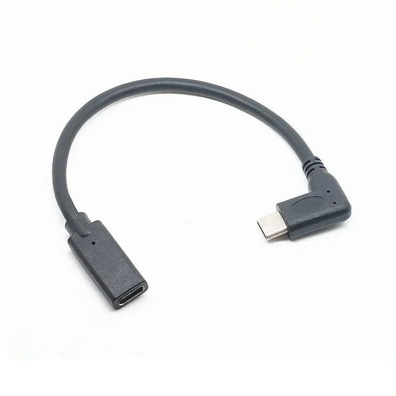 USB 2.0 C타입 데이터 연장 케이블, 오디오 전원 공급 와이어, 블랙 암수,..
