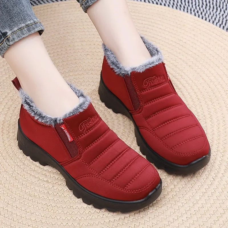 

Зимние ботинки, женская обувь для женщин, теплая зимняя женская обувь на меху, ботильоны унисекс, водонепроницаемая обувь, женская обувь, Рабочая обувь