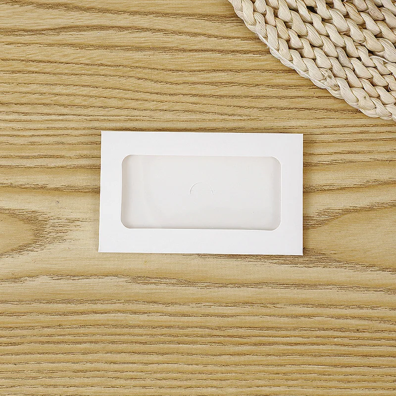 50pcs/lot Mini Envelope Window Opening Small Kraft Paper Postcard Envelope PET Window Sticking for Wedding Invitations