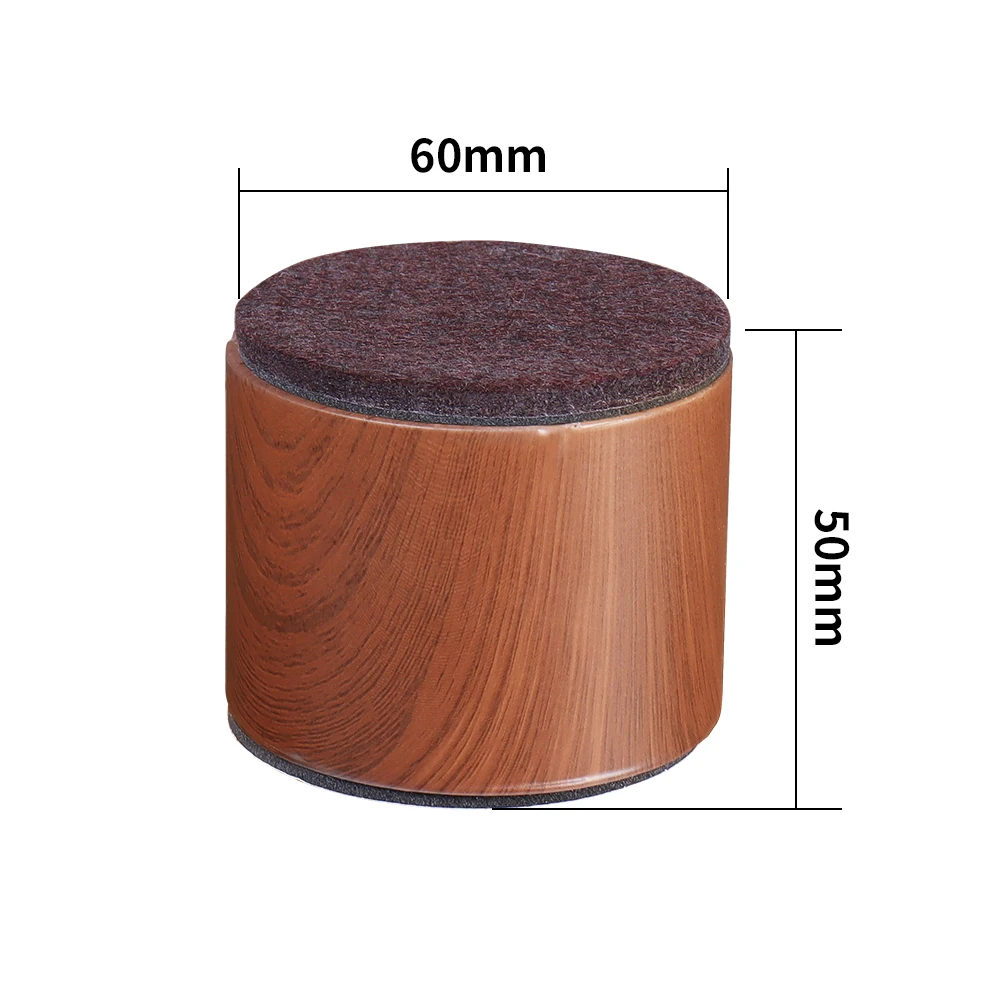 Set of 4 Metal Furniture Heightening Risers and Floor Protectors