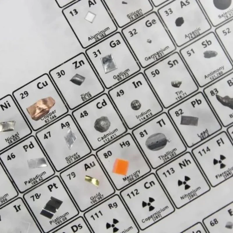 Periodic Table Desk Display Real Elements Kids Teaching Gifts Chemical Element Acrylic desk decor ornament crafts miniature figurines resin crafts resin ornaments