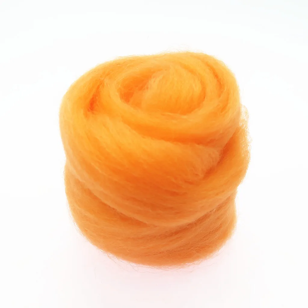 10/50/100g Yellow Series Wool Fibre Flower Animal Toy Wool Felting Handmade Spinning DIY Craft Materials Tool Felt Christmas