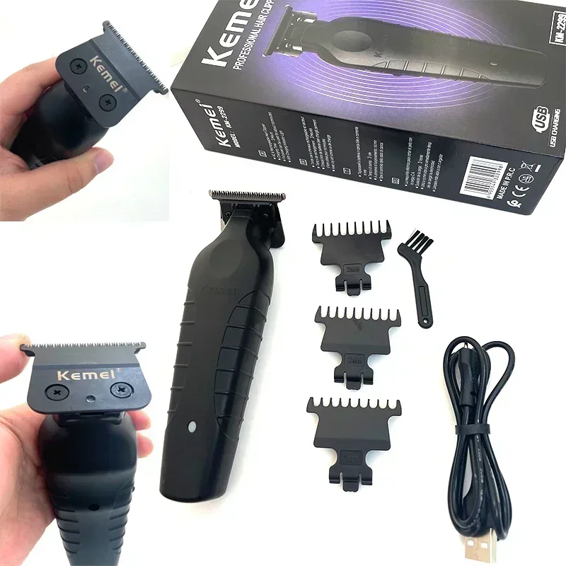 Kemei KM-2299 Men's Hair Clipper Professional Electric Hair Clipper USB Rechargeable Barber Trimmer Men's Electric Hair Clipper 4