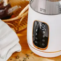 Bouilloire électrique, style élégant, précision, LED, 1,7 L. Idéal pour les thés, le café et pour les parents, régulation de température 40-100 ° C. 4