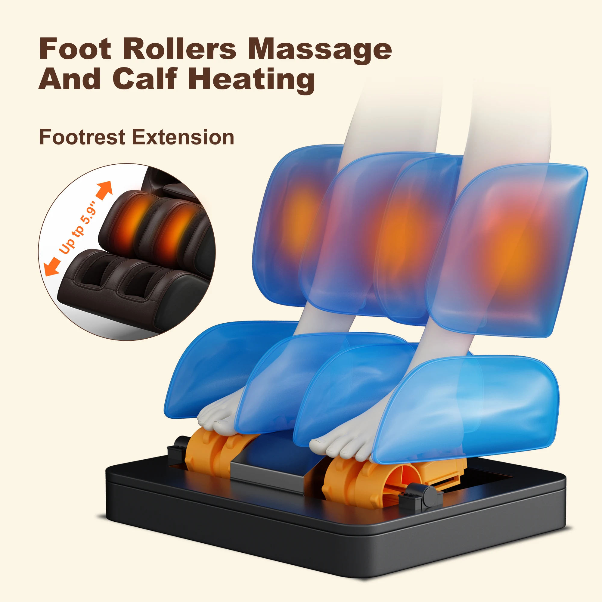 1 Year Warranty USA Local Delivery  3D Airbag Zero Gravity full body Massage Chair Home 3D Foot Roller Shiatsu Office Chair 6