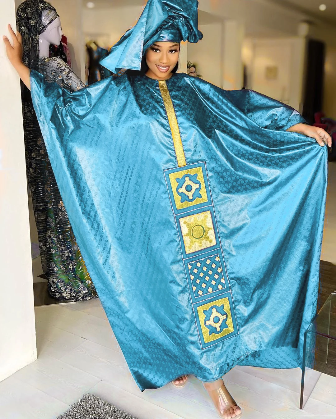 African Dress Free Style Embroidery Design Ladys Plus Size For Women