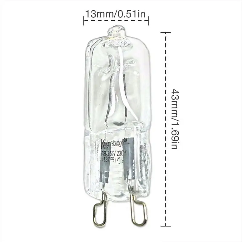 Halogen Bulb Lamp 40W G9 Oven Light High Temperature Resistant 110V/220V Halogen Bulb Lamp For Refrigerators Ovens Fans Kitchen Tools