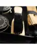 8pcs Shoe Shine Care Kit Black & Transparent Polish Brush Set Home Genuine Leather Shoe Care Set Polish Tool with Bag 4