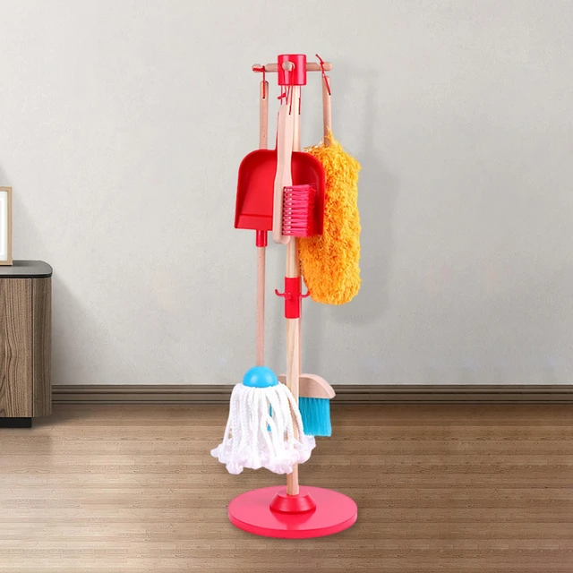 Kids Cleaning Set Children's Educational Simulation Play House Toy  Housekeeping Cleaning Toys Broom Mop Duster Dustpan Brushes - AliExpress