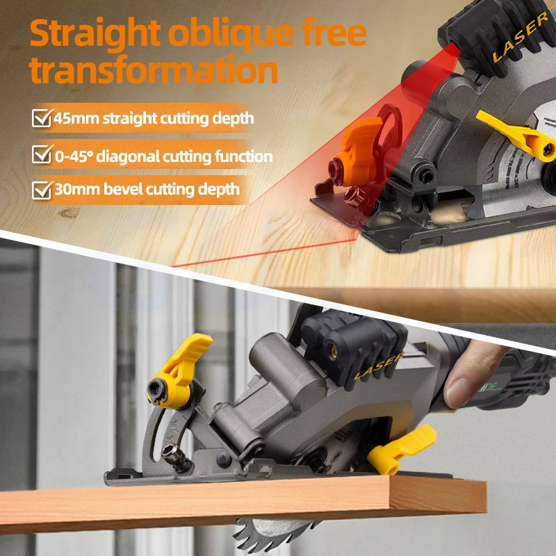 Mini Electric Circular Saw Circular Saw Household Small Laser Handheld Woodworking Small Cutting Machine Electric Tool