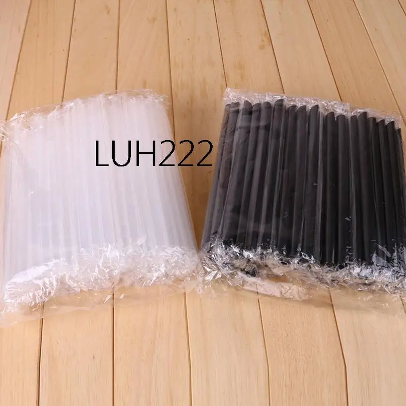 100pcs 7.5" Disposable Plastic Straws Milkshake Straws Bubble Boba Milk Tea Plastic Thick Smoothie Cold Drinking Drinkware Bar Accessories