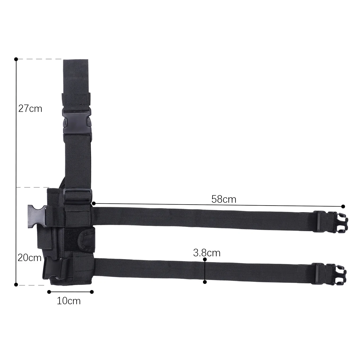 Left/Right Leg Gun Holster Gun Bag GLOCK 17/M9/P226/CZ 75 Revolver Leg Adjustable Airsoft Pistol Case Outdoor Sports Hunting