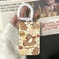 1 Set Sweet Cartoon Capybara Kpop Photocard Holder Cute American Animal Capybara Student ID Card Cover Case Photocard Protector 2