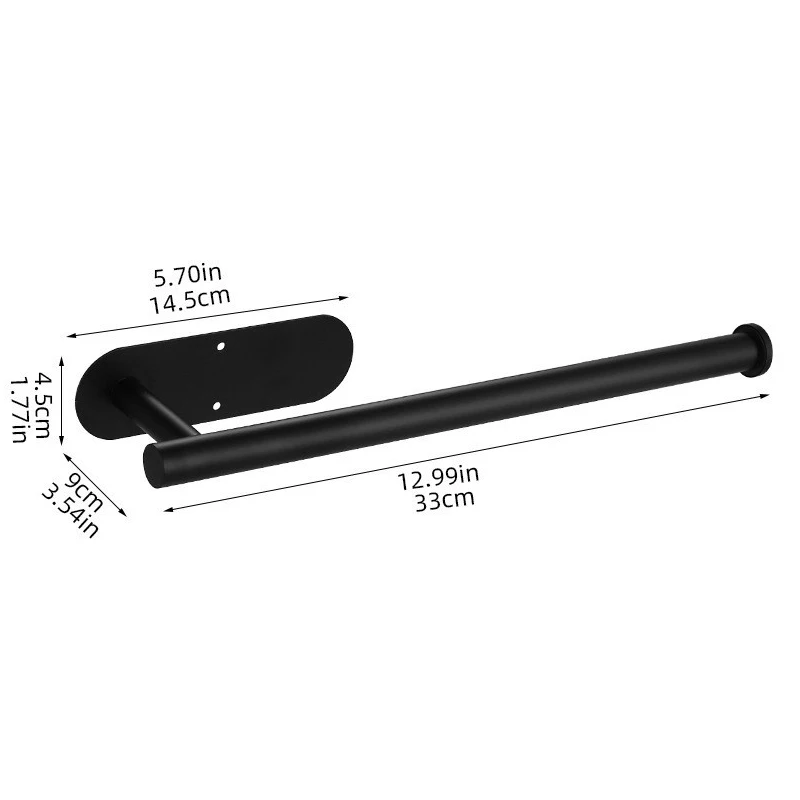 Self Adhesive Toilet Paper Towel Holder paper towel holder toilet paper holder Punch-free Roll Paper Holder Kitchen Hook Storage Stainless Steel Wall Mount
